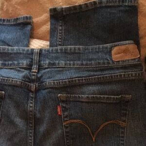 Levi's Denim Straight Leg Jeans - Classic Blue